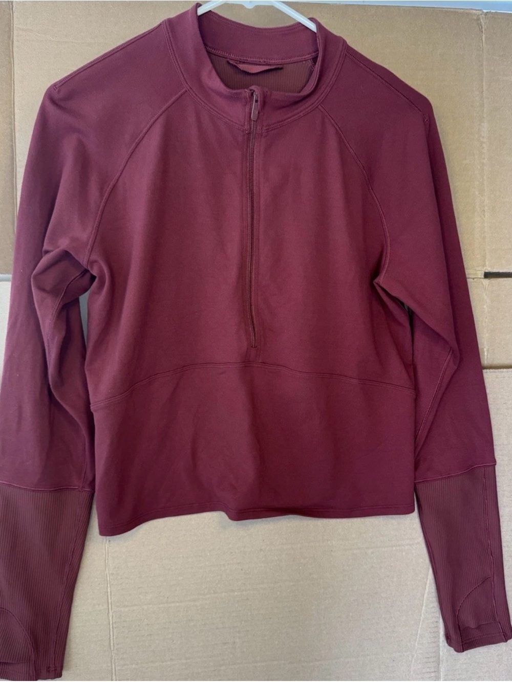 Lululemon Its Rulu Long Sleeve top 
Dark Adobe size 8?